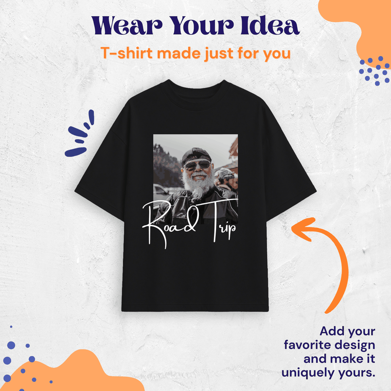 Personalized Oversized T-Shirts - Black