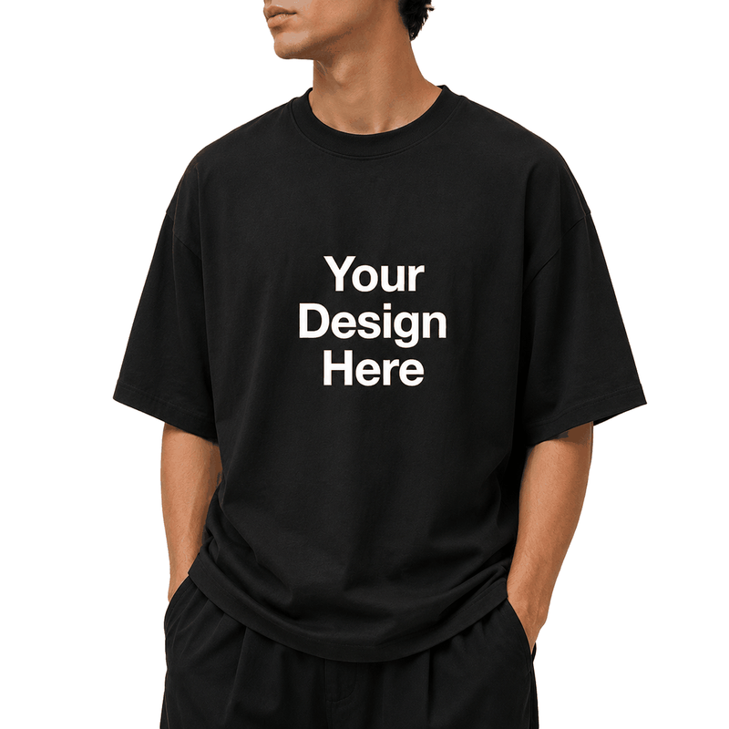 Personalized Oversized T-Shirts - Black