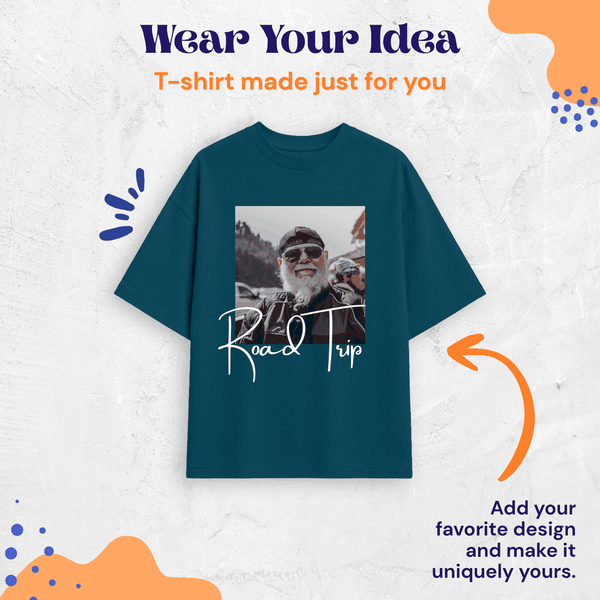 Personalized Oversized T-Shirts - Petrol