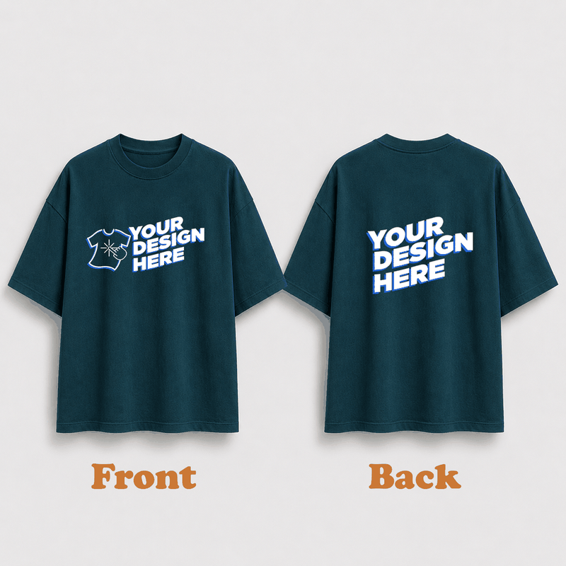 Personalized Oversized T-Shirts - Petrol