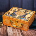 Golden Peacock Diwali Hamper with Premium Dry Fruits, Glass Jar