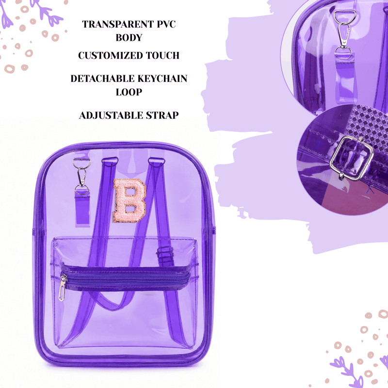 Personalized Backpack Purple PVC Backpack