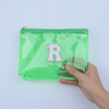 Personalized Initial PVC Pouch Bag - Green