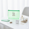 Personalized Initial PVC Pouch Bag - Green