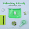 Personalized Initial PVC Pouch Bag - Green