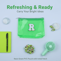 Personalized Initial PVC Pouch Bag - Green