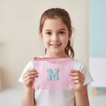 Personalized Initial PVC Pouch Bag - Mat Pink