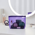 Personalized Initial PVC Pouch Bag - Purple
