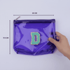 Personalized Initial PVC Pouch Bag - Purple