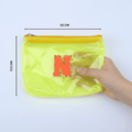 Personalized Initial PVC Pouch Bag - Yellow