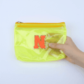 Personalized Initial PVC Pouch Bag - Yellow