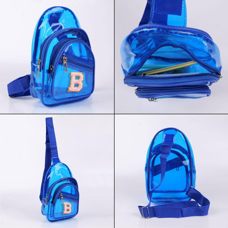 Personalized PVC Sling Bag - Blue