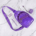 Personalized PVC Sling Bag - Purple