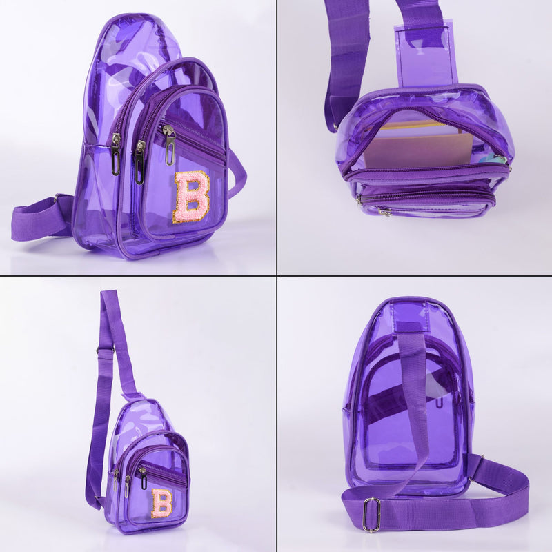 Personalized PVC Sling Bag - Purple