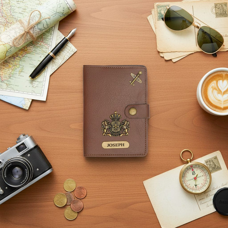 Personalized With Button - Brown