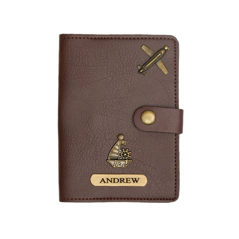 Personalized With Button - Dark Brown