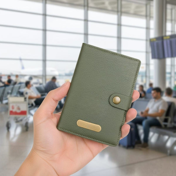 Personalized With Button - Olive Green