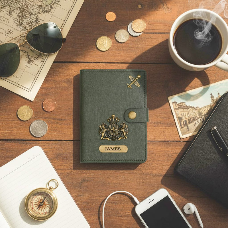 Personalized With Button - Olive Green