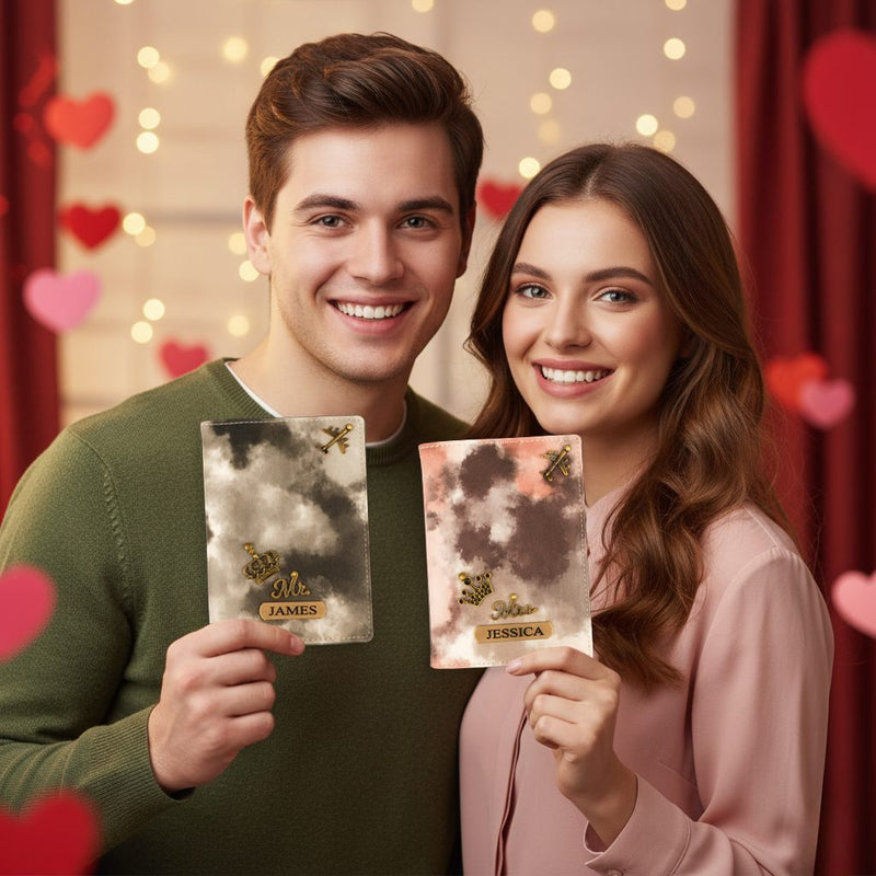 Personalized Couple Passport Cover