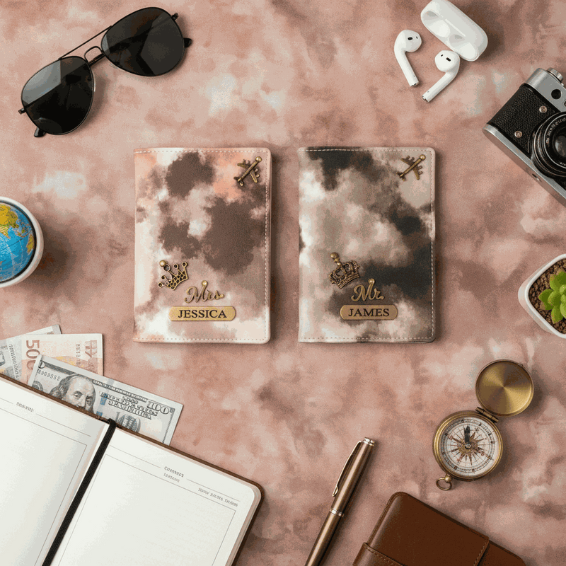 Personalized Couple Passport Cover