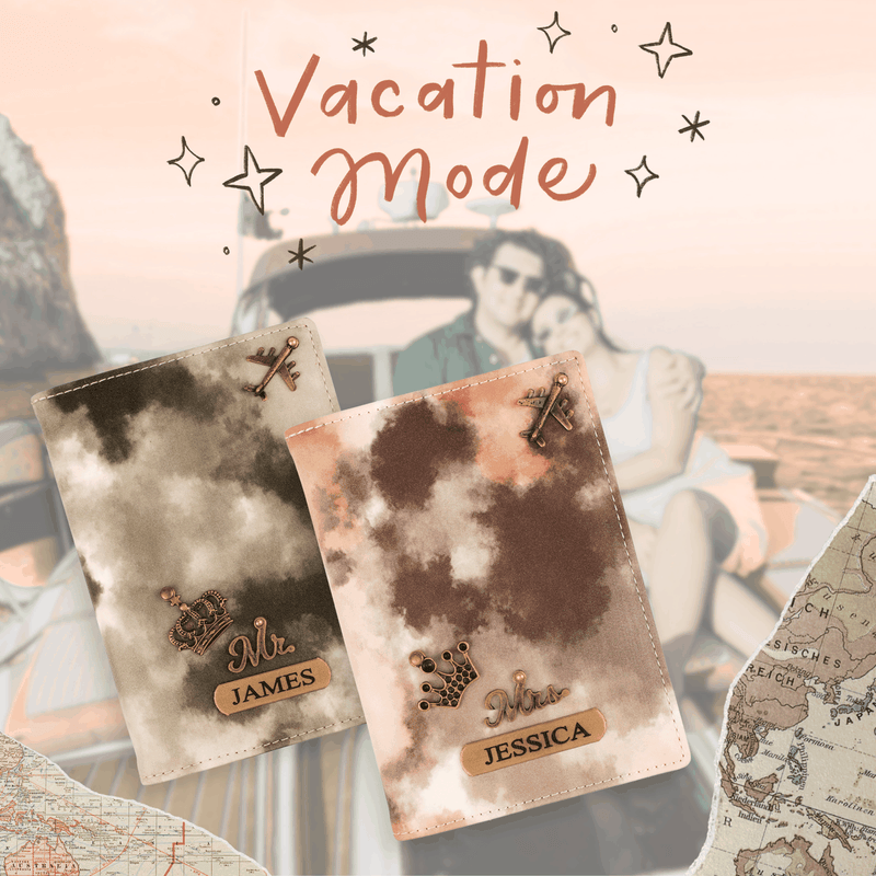 Personalized Couple Passport Cover