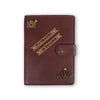 Personalized New Passport Covers Dark Brown With Button 2