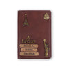 Personalized New Passport Covers Dark Brown Without Button 1
