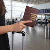 Personalized New Passport Covers Dark Brown Without Button 2