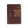 Personalized New Passport Covers Dark Brown Without Button 2
