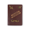Personalized New Passport Covers Dark Brown Without Button 3