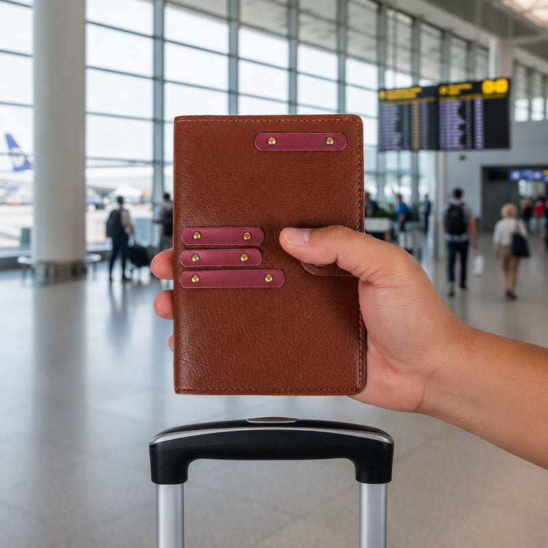 Personalized New Passport Covers Light Brown 1