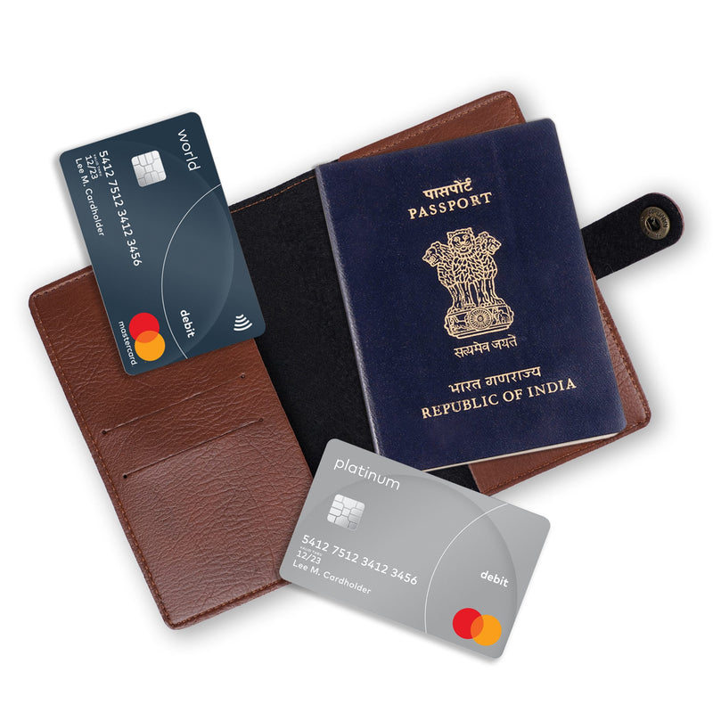 Personalized New Passport Covers Light Brown 1