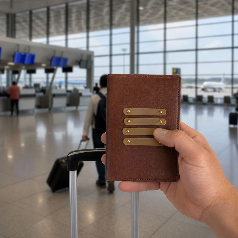 Personalized New Passport Covers Light Brown 4