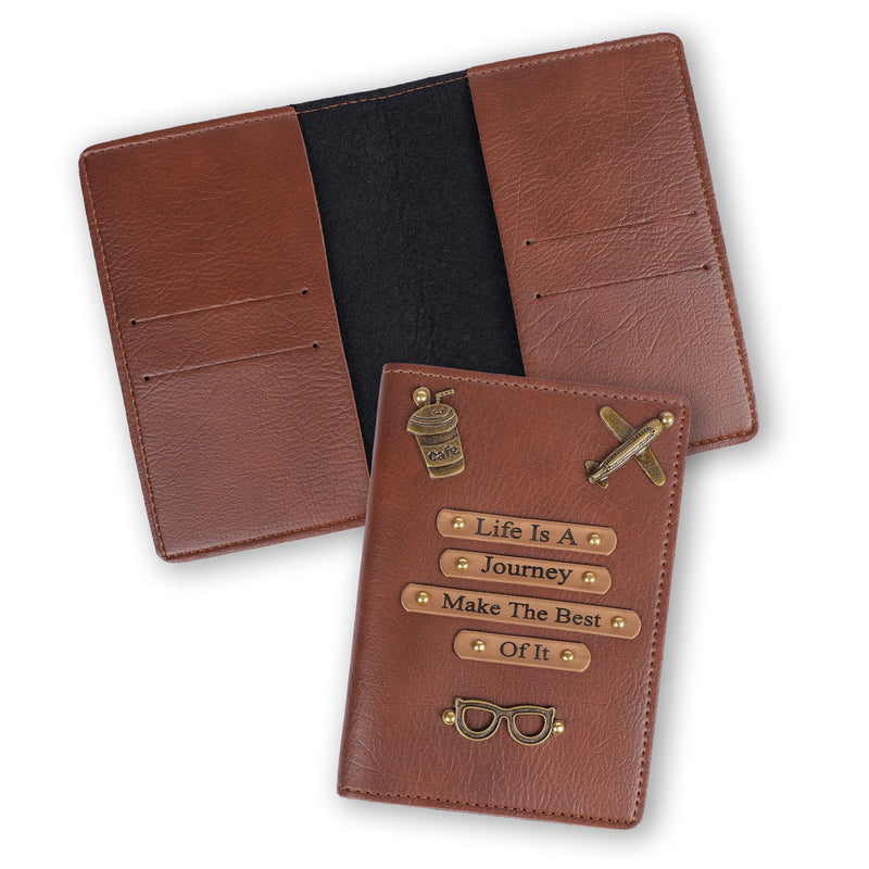 Personalized New Passport Covers Light Brown 4