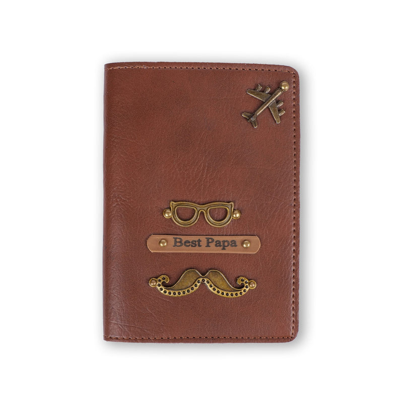Personalized New Passport Covers Light Brown 5