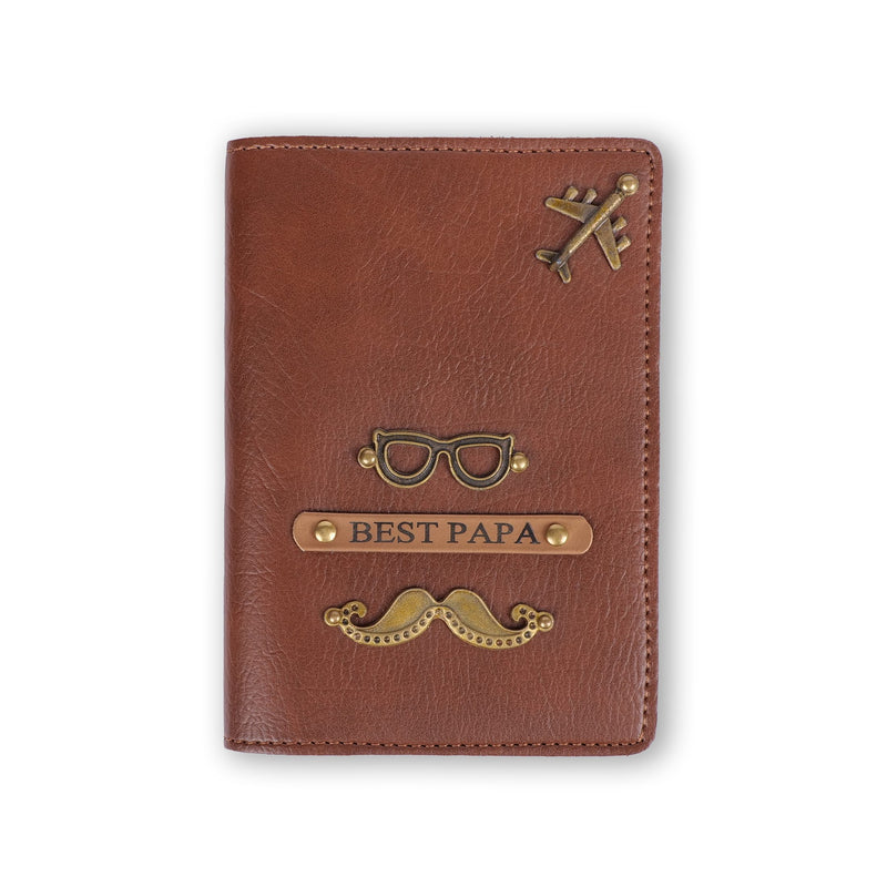 Personalized New Passport Covers Light Brown 6