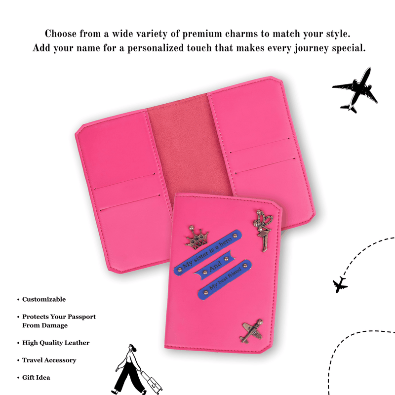 Personalized New Passport Covers Pink 2
