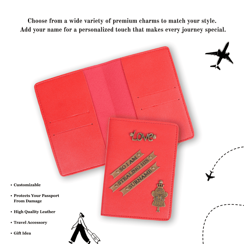 Personalized New Passport Covers Red 2