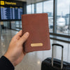 Personalized Normal Tan Brown Passport Cover