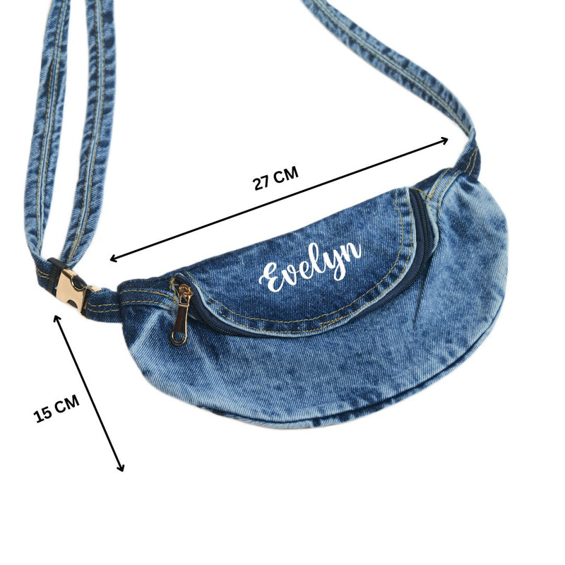 Personalized Denim Sling Bag