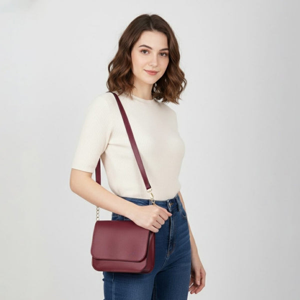 Personalized Sling Bag - Maroon