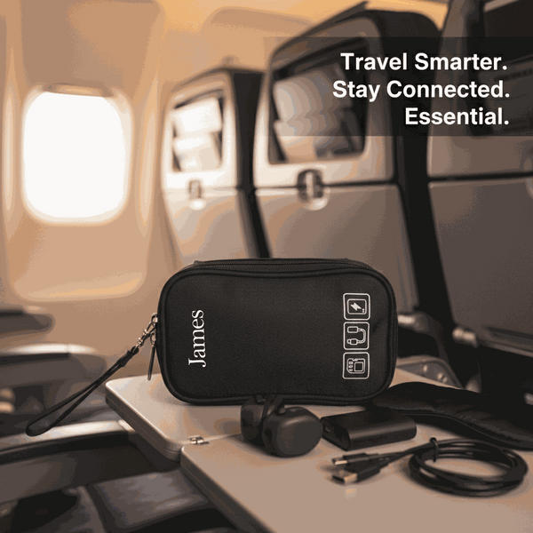Personalized Tech Organizer - Black