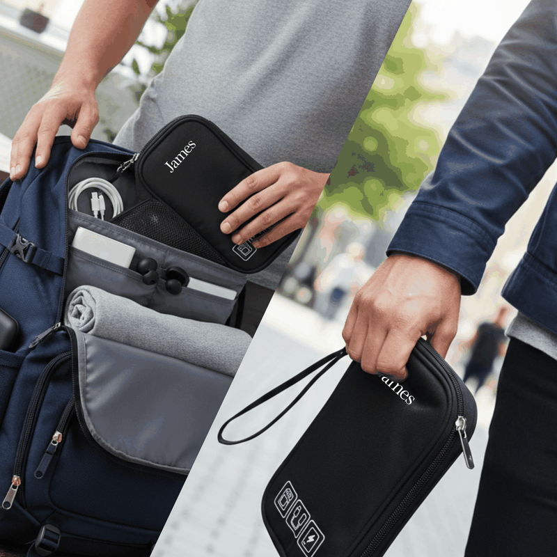 Personalized Tech Organizer - Black