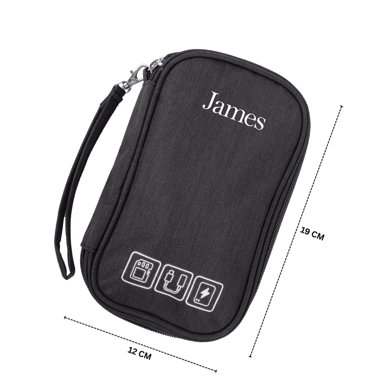 Personalized Tech Organizer - Black