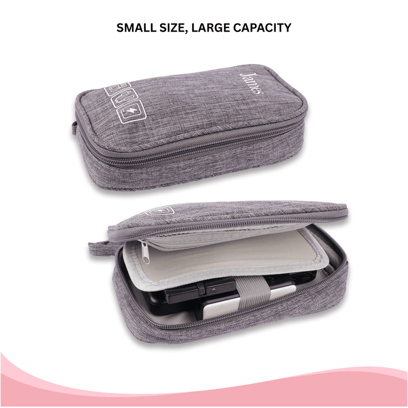 Personalized Tech Organizer - Gray