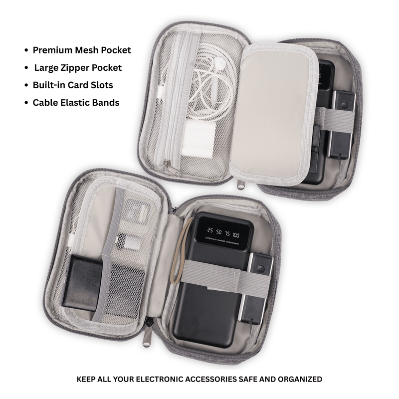 Personalized Tech Organizer - Gray
