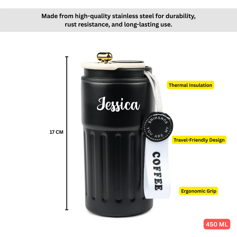 Personalized Black Coffee Mug