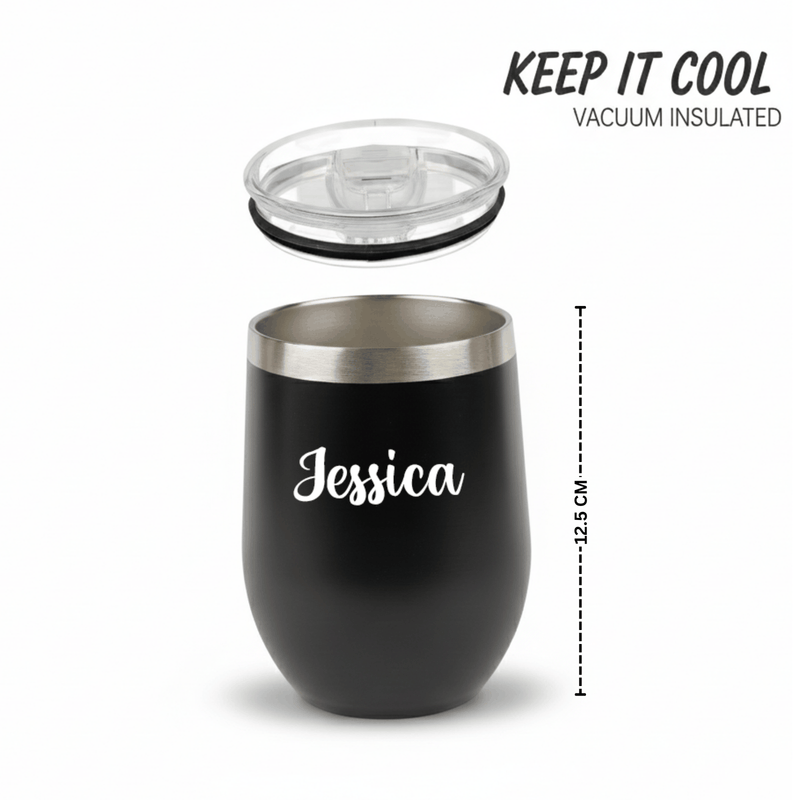 Personalized Black Small Tumbler