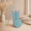 Personalized Glitter Tumbler In Two Size Long - Blue
