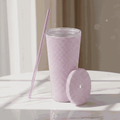 Personalized Glitter Tumbler In Two Size Long - Pink